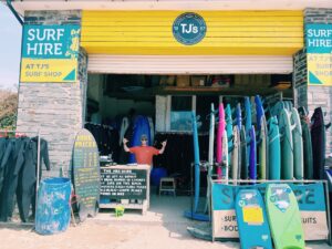 TJs Polzeath surf hire including wetsuits surfboards and bodyboards